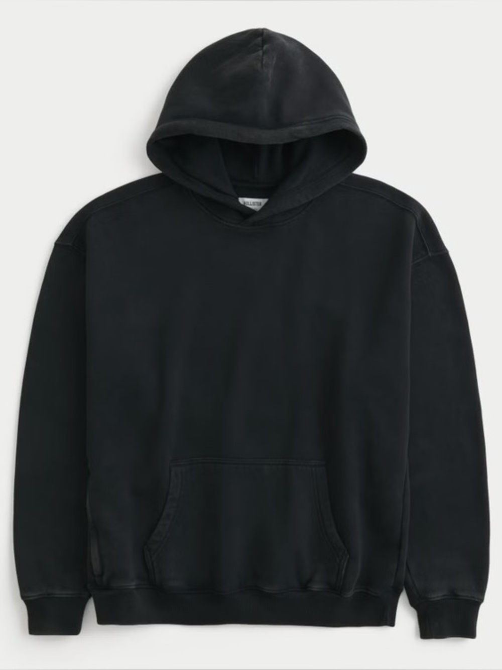 Hollister Washed Black Boxy Fit Hoodie